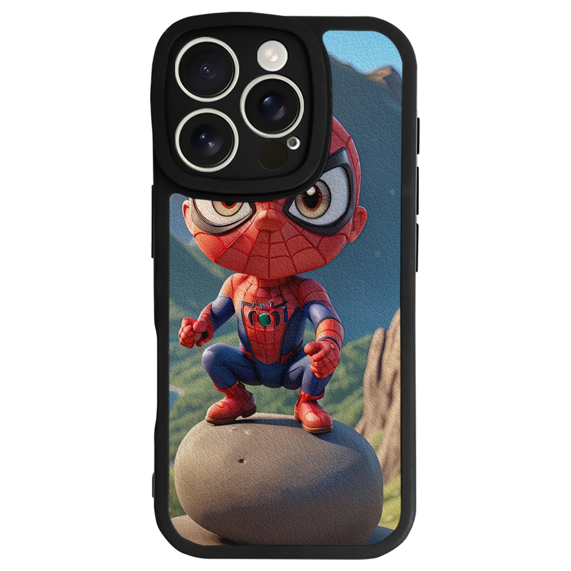 （画像用） Spider Man スパイダーマン 【iPhone 16シリーズ対応】シリコンスマホケース（レザー調） 材質：シリコン
